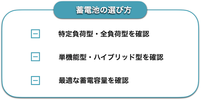 蓄電池 選び方