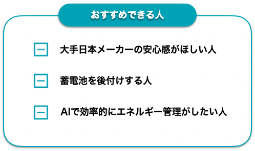 オムロン蓄電池おすすめな人